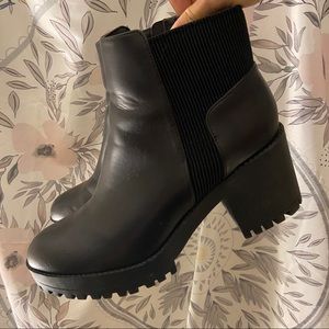 Faux Leather Ankle Chelsea Boots